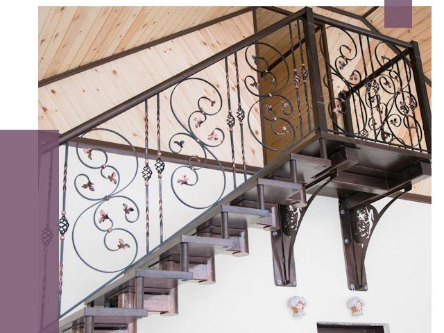 Кованые лестницы в Еманжелинске от 80114 руб. под ключ