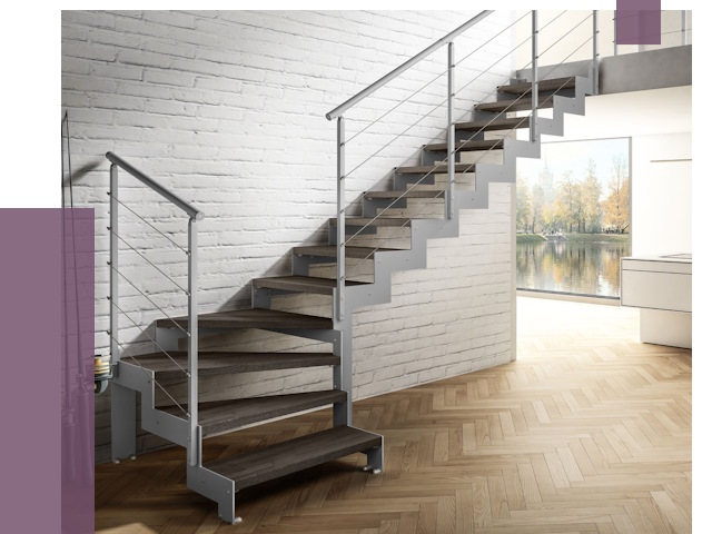 Г-образные лестницы под ключ в Еманжелинске от 37232 руб. | ПРОЛЁТ-Мнж