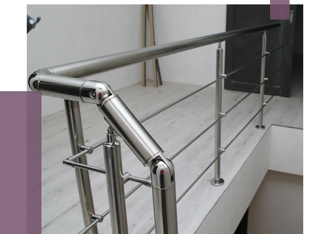 Перила из нержавеющей стали в Еманжелинске от 9038 руб. под ключ | ПРОЛЁТ-Мнж