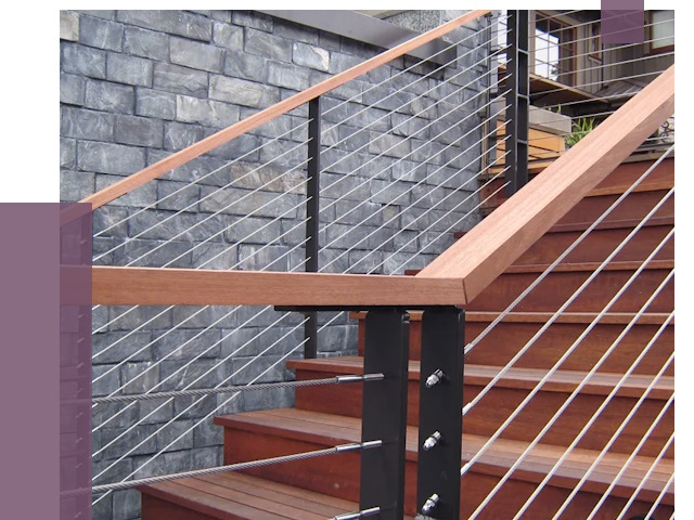 Тросовые перила под ключ в Еманжелинске от 7806 руб. 