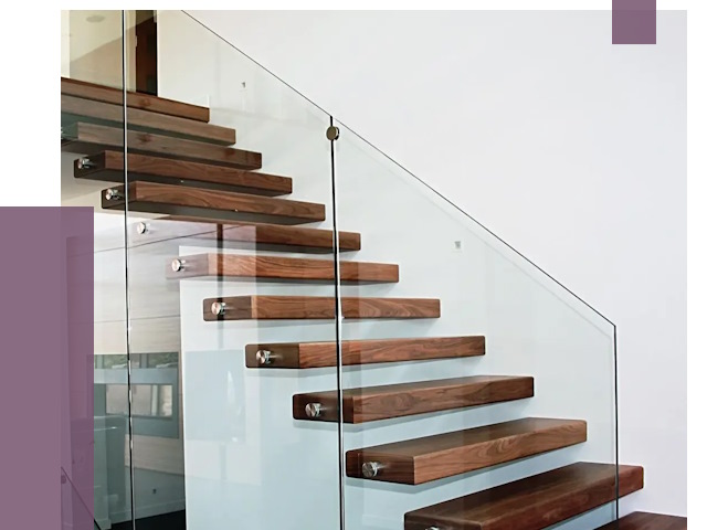 Стеклянные перила для лестницы в Еманжелинске от 14893 руб.