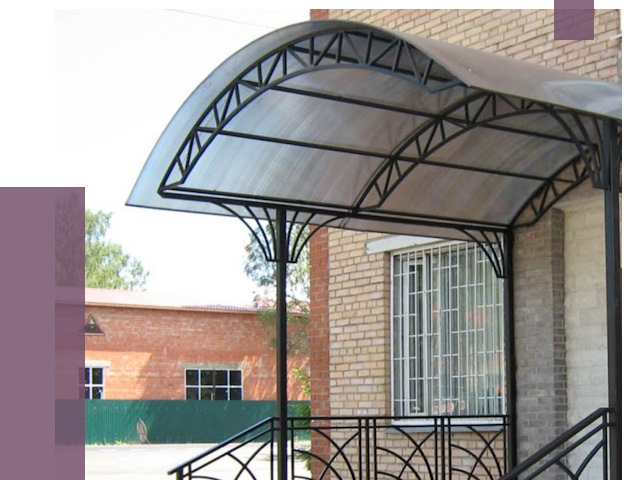 Металлические навесы и козырьки в Еманжелинске от 12839 руб.