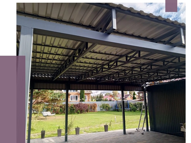 Монтаж навесов в Еманжелинске от 7395 руб. — установка навеса | ПРОЛЁТ-Мнж