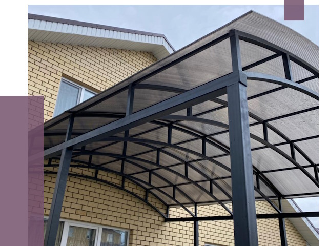 Монтаж козырьков в Еманжелинске от 11555 руб. | ПРОЛЁТ-Мнж