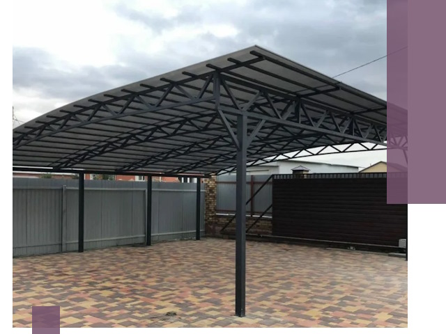 Недорогие навесы под ключ в Еманжелинске — изготовление и монтаж