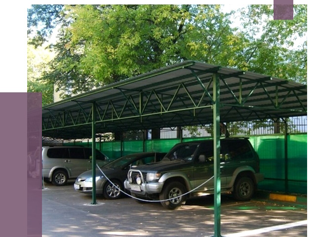 Навесы для парковки в Еманжелинске от 80627 руб. заказать | ПРОЛЁТ-Мнж