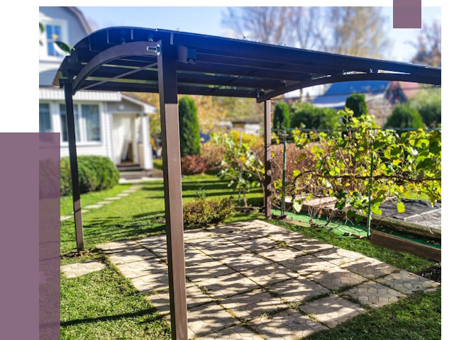 Навесы для дачи в Еманжелинске от 12787 руб. под ключ — ПРОЛЁТ-Мнж