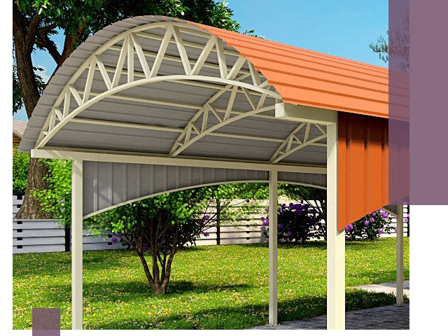 Навесы из профнастила под ключ в Еманжелинске — установка и монтаж