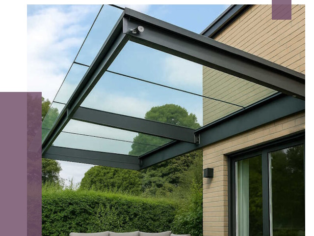 Стеклянные навесы и козырьки в Еманжелинске от 12325 руб.