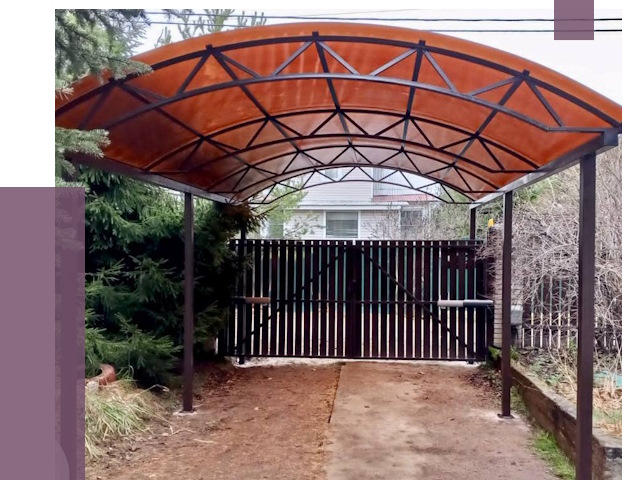 Арочные навесы в Еманжелинске от 12787 руб. — изготовление и монтаж | ПРОЛЁТ-Мнж