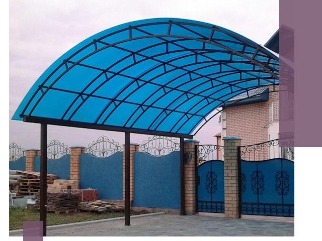 Арочные навесы под ключ в Еманжелинске — изготовление и монтаж