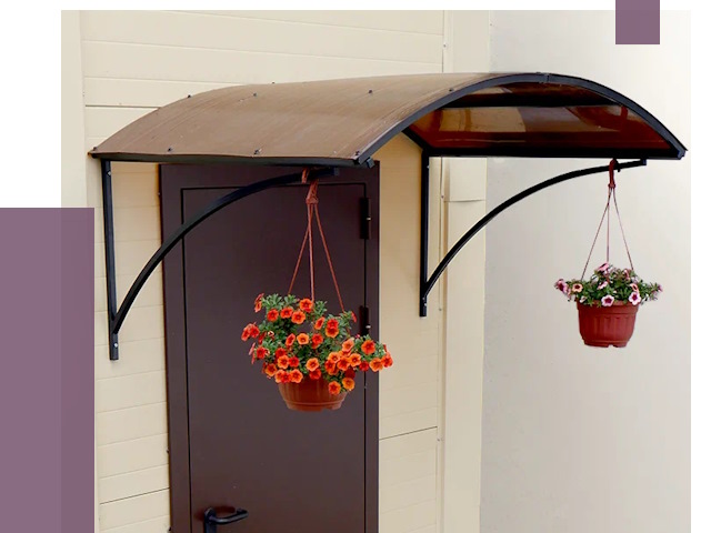 Козырьки над входом в Еманжелинске от 14893 руб.  | ПРОЛЁТ-Мнж