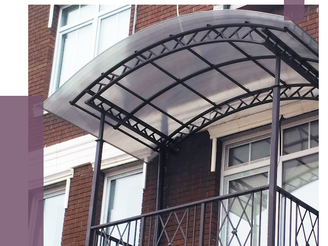 Козырьки над балконом в Еманжелинске от 8679 руб.  | ПРОЛЁТ-Мнж