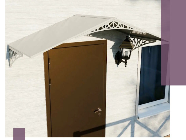 Металлические козырьки на входы и террасы в Еманжелинске