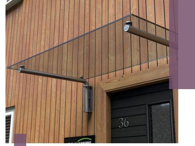 Стеклянные козырьки на входы и фасады в Еманжелинске