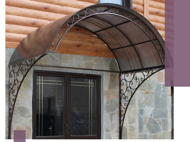 Арочные козырьки под ключ в Еманжелинске: изготовление и монтаж