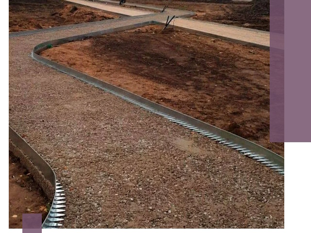 Металлические бордюры под ключ в Еманжелинске — изготовление и монтаж